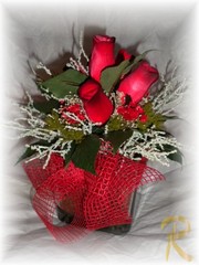 Cubo rose rosse