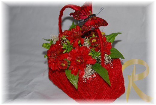 Zinnie in bouquet · Rosso